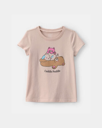 Toddler Girl 'Cuddle Puddle' Bear Graphic Tee - Tan, 