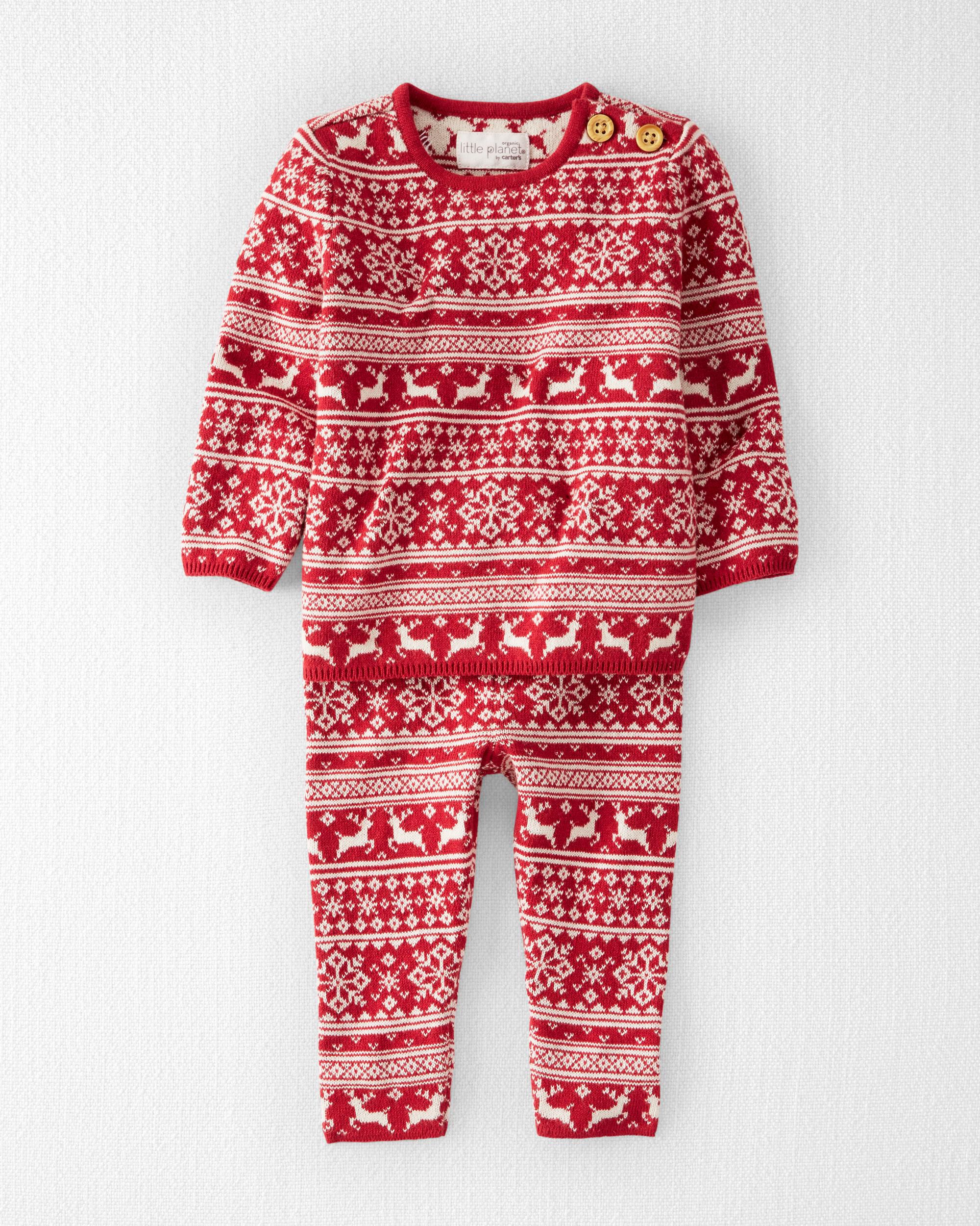 Baby Organic Cotton Fair Isle Sweater Set