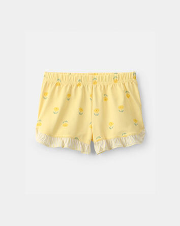 Tout-petit fille - Pyjama ample 2 pi&egrave;ces sans manches, fleurs - Jaune, 