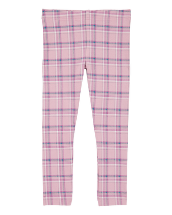 Baby Plaid Stretch Leggings, 