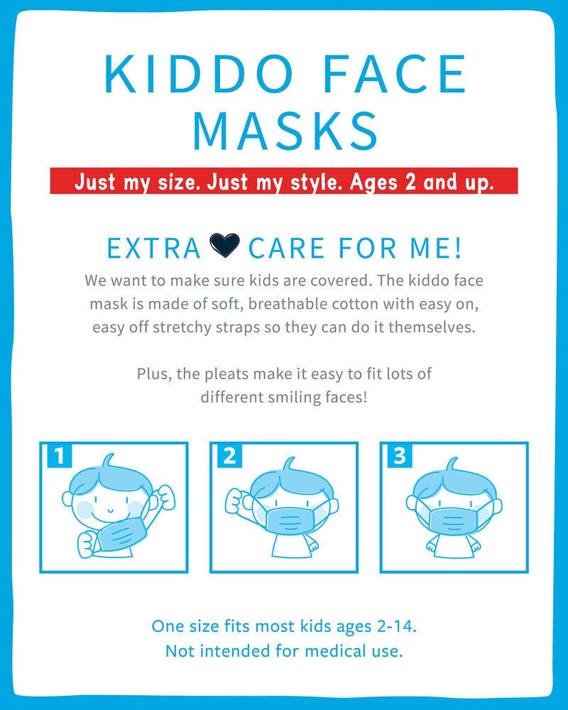 Toddler Plaid Face Mask (final sale), image 2 of 5 slides