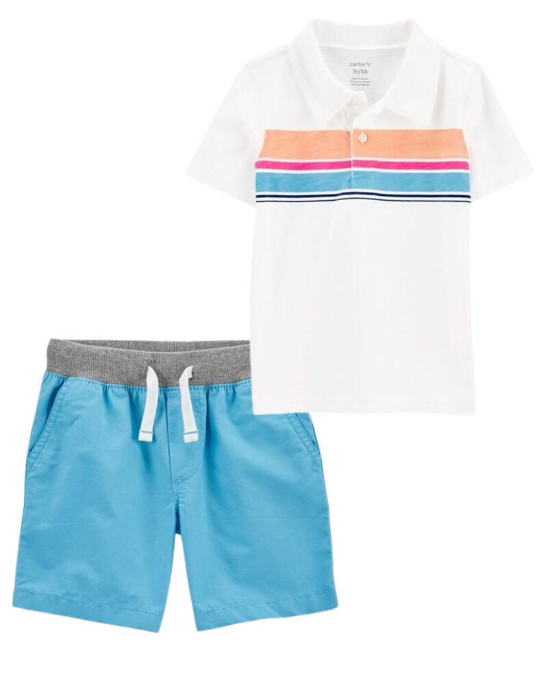 Multi Baby 2Piece Polo & Short Set