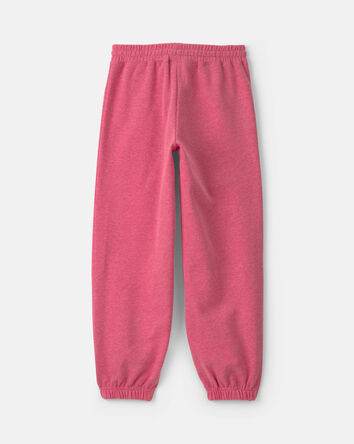 Girls 'New York' French Terry Joggers - Pink/Red, 