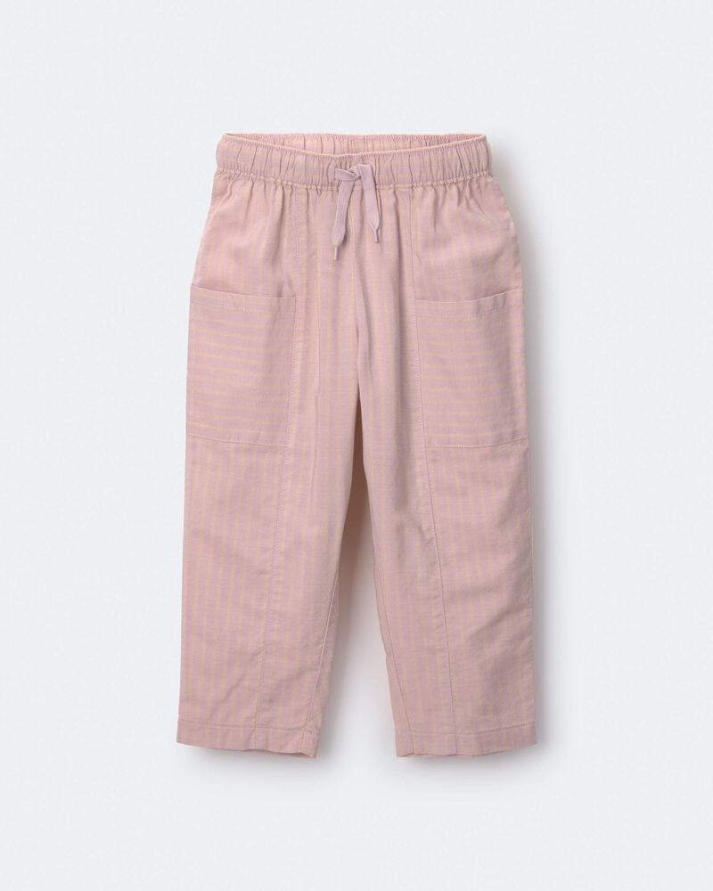 Toddler Girl Pocket Pant in Stripes - Rose, image 2 of 7 slides