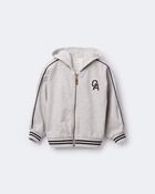 Toddler Boy Zip-Up Hoodie - Heather Grey, image 6 of 7 slides