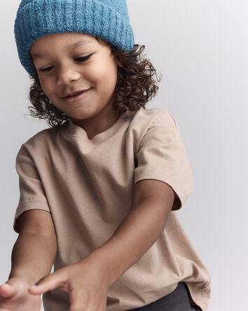 Toddler Short-Sleeve Relaxed Graphic Tee - Tan, 