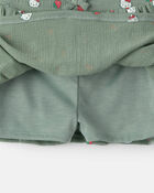 Toddler Girl 2-Piece Hello Kitty&reg; Strawberry Top & Skort Set - Pink/Green, image 3 of 6 slides