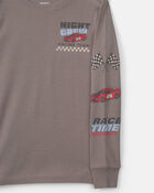 Gar&ccedil;ons - Pyjama 4 pi&egrave;ces en 100&nbsp;% coton &agrave; imprim&eacute; de voitures de course &ndash; Gris/Kaki, image 6 sur 6 diapositives