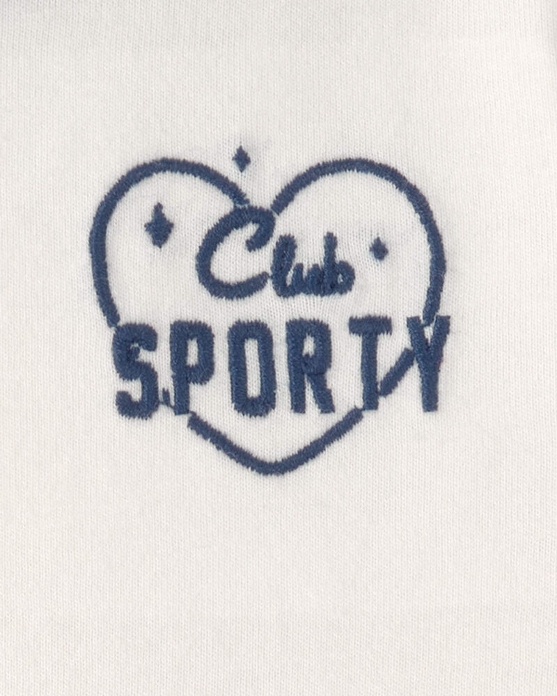 Baby Girl 'Club Sporty' Top - Ivory, image 3 of 4 slides