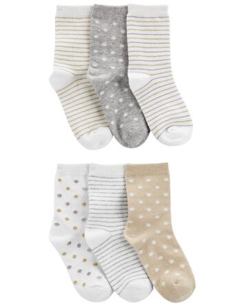 6-Pack Crew Socks, 