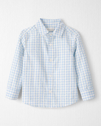 Toddler Boy Gingham Button-Front Shirt Made with Organic Cotton , 