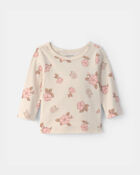 Baby Girl 2-Piece Floral Overall Set - Pink/Ivory, image 3 of 6 slides