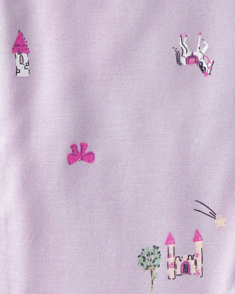 Baby Girl Fairytale PurelySoft 2-Way Zip 1-Piece Pyjama - Purple, image 4 of 7 slides