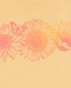 Kid Floral Short-Sleeve Graphic Tee - Yellow, image 2 of 3 slides