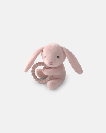 Girls Bunny Plush Teether - Pink, 