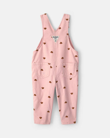 B&eacute;b&eacute; fille - Salopette en velours c&ocirc;tel&eacute; &agrave; motif ourson &ndash; Rose, 
