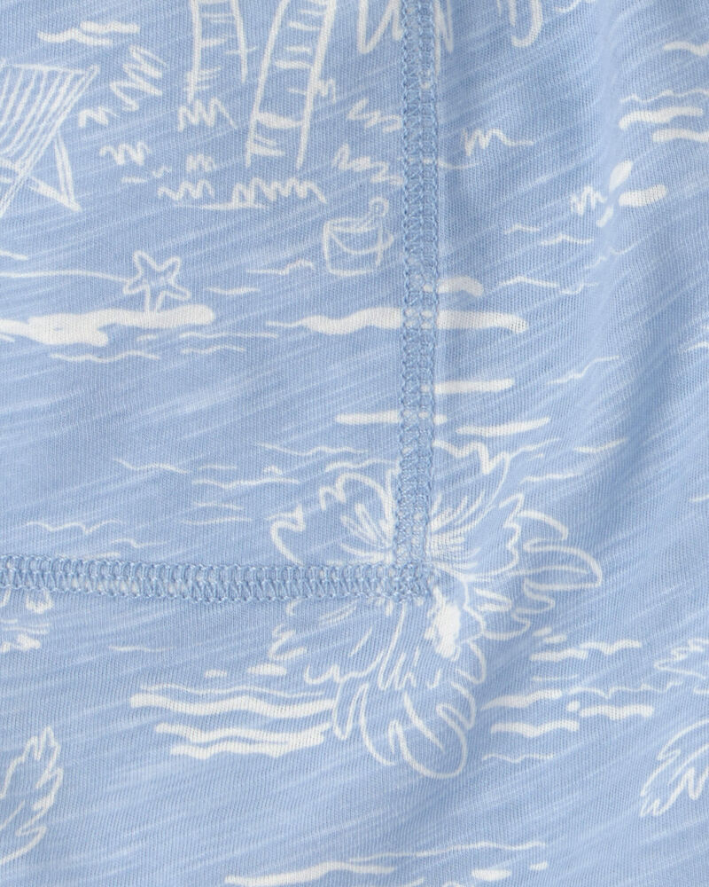 Boys Tropical Beach Knit Shorts - Blue, image 3 of 4 slides