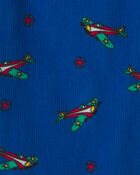 Tout-petit gar&ccedil;on - Salopette en velours c&ocirc;tel&eacute; &agrave; motif avion &ndash; Bleu, image 3 sur 4 diapositives