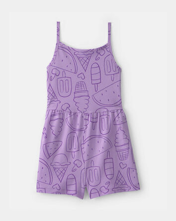 Girls Popsicle Romper - Purple, 