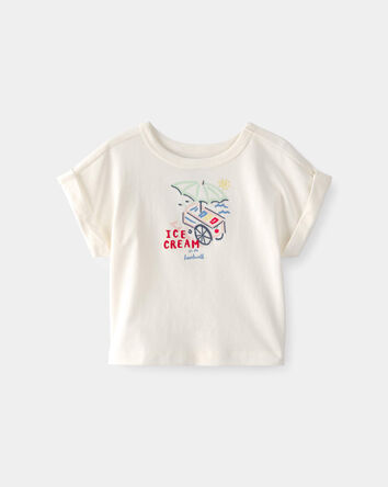 Baby Girl Ice Cream Top - Cream, 