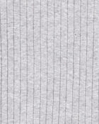 Baby Solid Ribbed Cotton Blend 2-Piece Pyjamas - Grey, image 2 of 3 slides