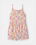 Girls Floral Romper - Cream, image 1 of 3 slides