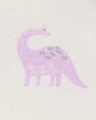 Toddler Dinosaur Print Snug Fit Cotton 4-Piece Pyjamas, image 3 of 5 slides