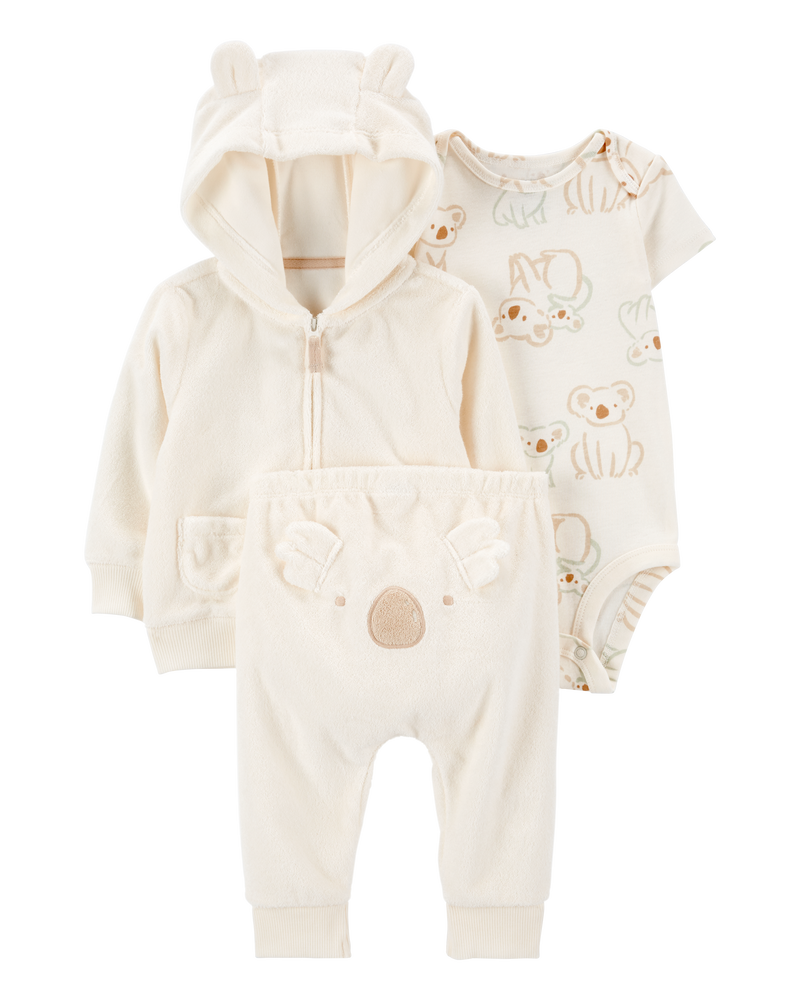 Baby 3-Piece Koala Little Jacket Set, image 1 of 5 slides