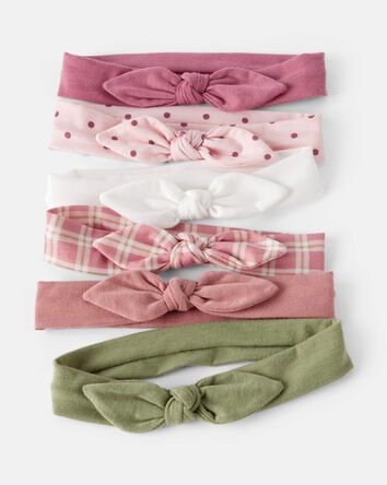 Toddler Girl 6-Pack Bow Headwraps, 
