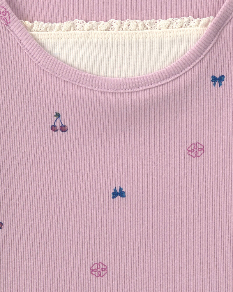 Girls Long-Sleeve Top - Purple, image 4 of 5 slides