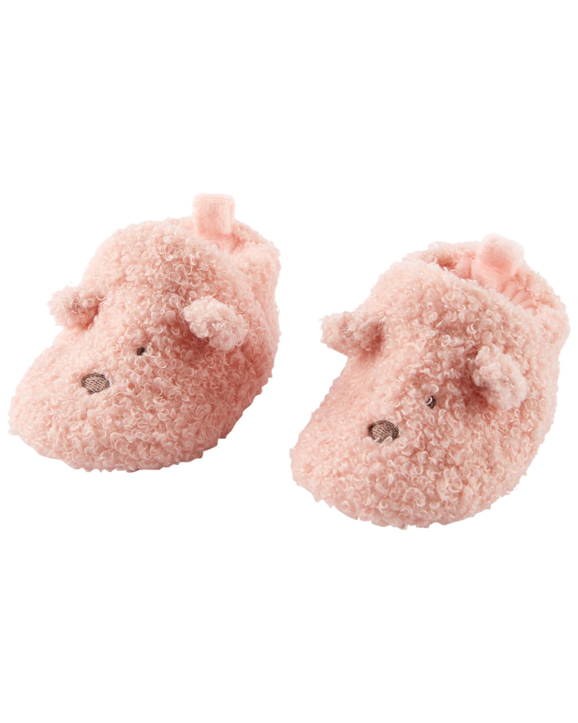 Pink Baby Animal Slippers Carter s Oshkosh Canada