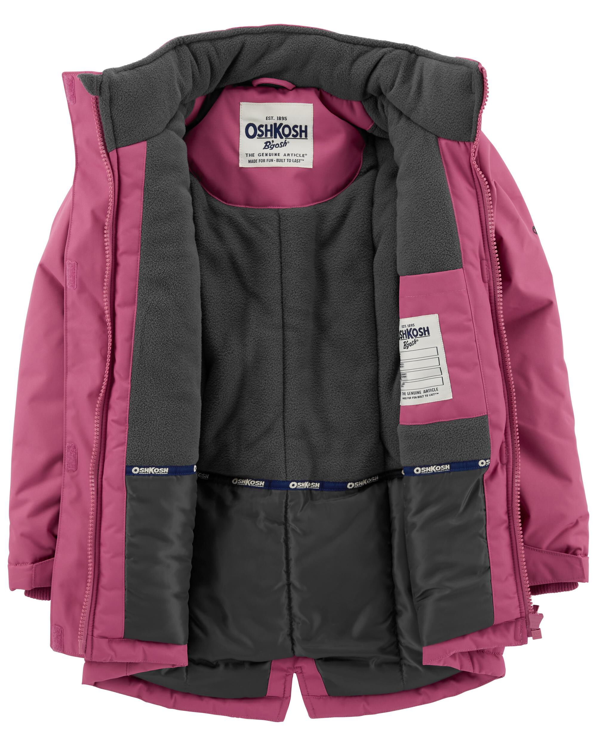 Kids Girls Kid Faux Fur Lined Heavyweight Jacket 7 OshKosh Bgosh