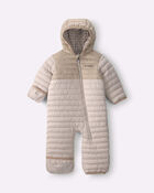 Baby Boy Columbia Powder Lite&trade; II Reversible Bunting- Beige, image 2 of 5 slides
