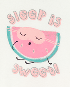 Bébé Pyjama 4 pièces en coton ajusté à melon d’eau, image 3 sur 4 diapositives