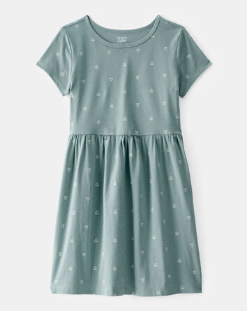 Girls Heart Print Dress, 