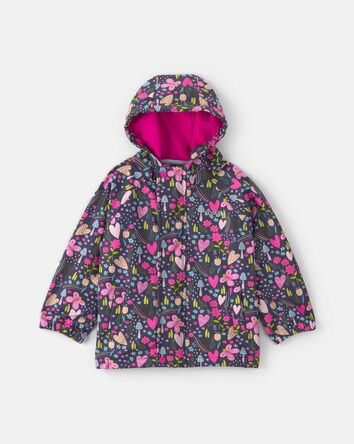 Toddler Girl Kombi London Rain Jacket - Floral, 