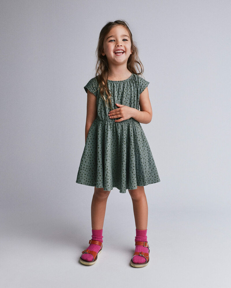 Tout-petit fille - Robe Avenue Twirl&trade; &agrave; imprim&eacute; de pois - Vert olive, image 3 sur 6 diapositives