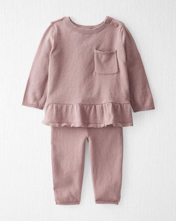 Baby Organic Cotton Sweater Knit Set, 