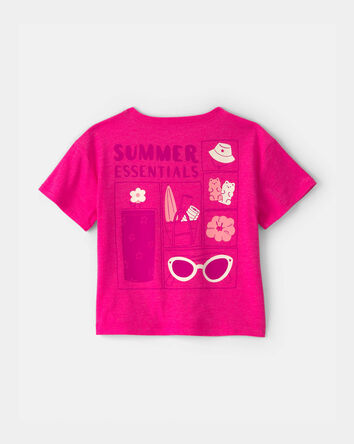 Toddler Girl 'My Bag's All Packed' Summer Graphic Tee - Pink, 