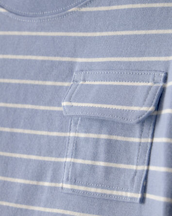 Tout-petit gar&ccedil;on - T-shirt &agrave; manches longues, &agrave; rayures et couleurs contrast&eacute;es &ndash; Bleu, 