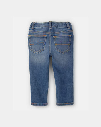 Baby Boy Dark Blue Wash Straight-Leg Jeans, 