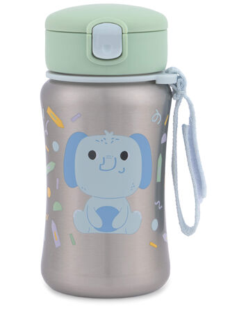 Bouteille &agrave; paille en acier inoxydable Besties Squad - &Eacute;l&eacute;phant, 