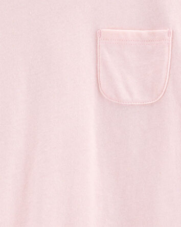 Kid Solid Short-Sleeve Fashion Top - Pink, 
