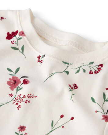 B&eacute;b&eacute; fille - Pyjama 2 pi&egrave;ces en coton biologique &agrave; motif Vallon de rosiers sauvages, 