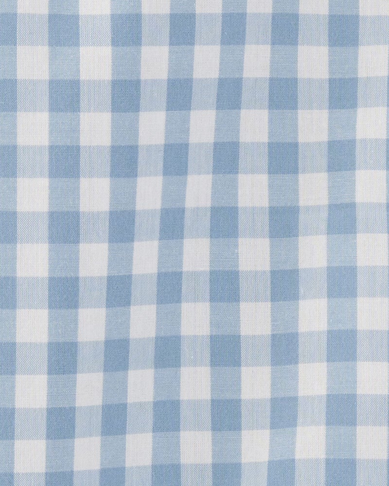 Kid Plaid Woven Long-Sleeve Button-Down Shirt - Blue, image 2 of 3 slides