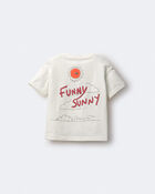 Tout-petit - T-shirt &agrave; revers roul&eacute;s &laquo;Funny Sunny&raquo; - Cr&egrave;me, image 7 sur 7 diapositives