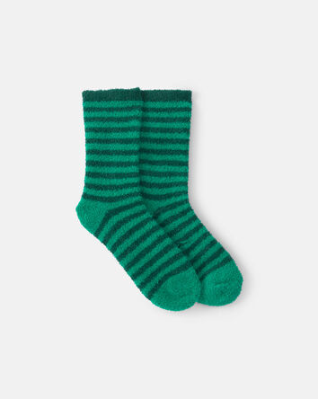 Jeune - Chaussettes douillettes &agrave; rayures de No&euml;l - Vert, 