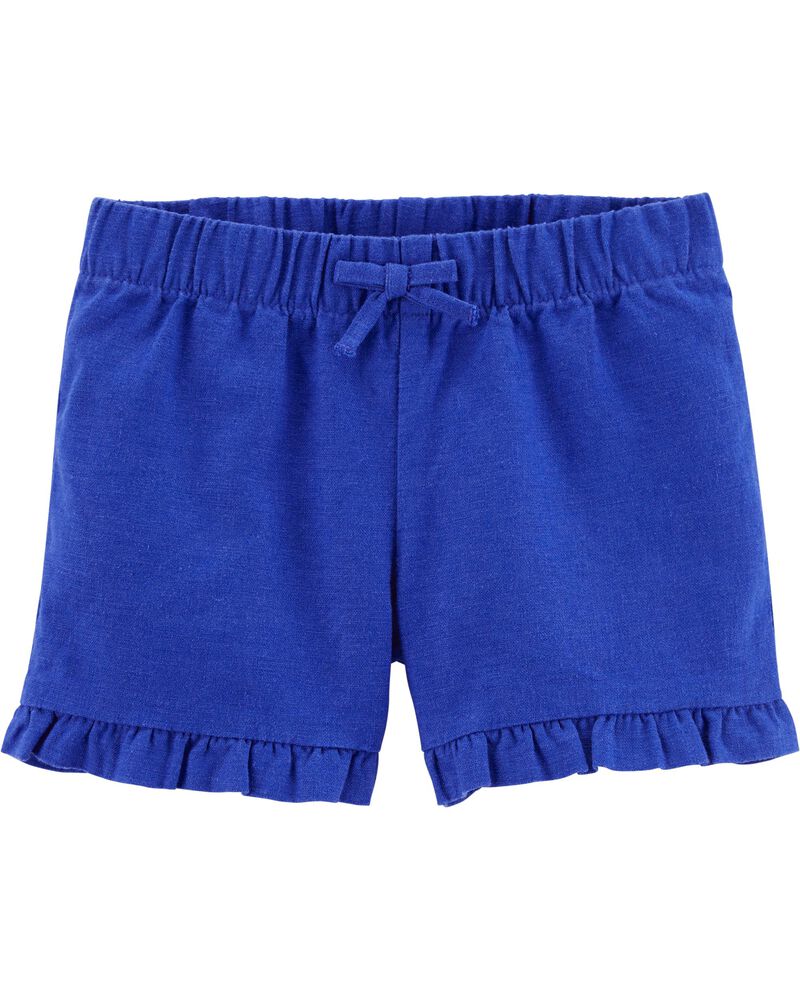 Ruffle Linen Shorts, image 1 of 1 slides