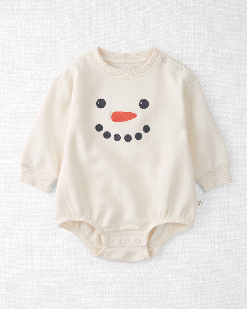 B&eacute;b&eacute; - Cache-couche bouffant fait avec du coton biologique &agrave; motif bonhomme de neige, image 1 sur 3 diapositives