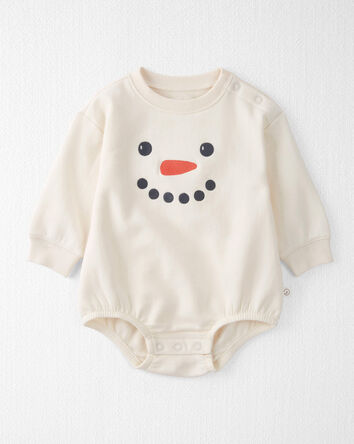 B&eacute;b&eacute; - Cache-couche bouffant fait avec du coton biologique &agrave; motif bonhomme de neige, 